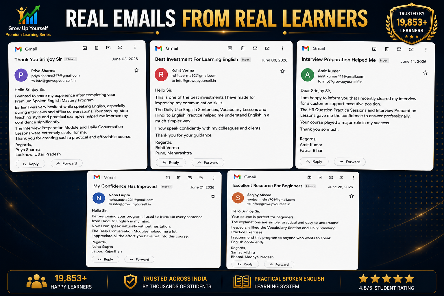 Email testimonial